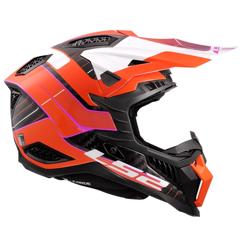 Casque motocross LS2 MX703 X-Force Galuo orange