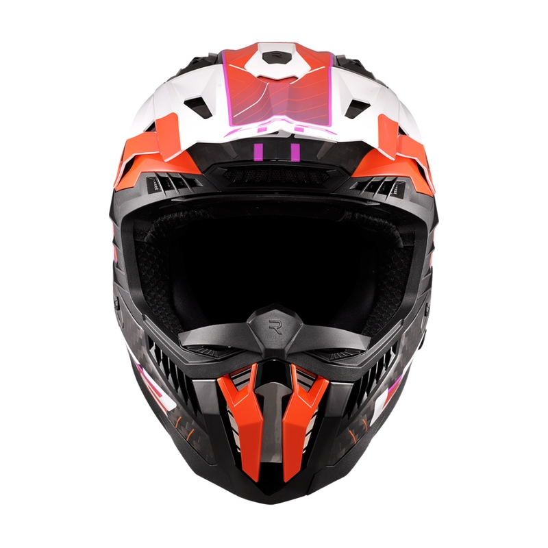 Casque motocross LS2 MX703 X-Force Galuo orange