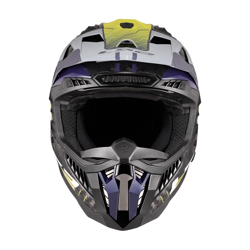 Casque motocross LS2 MX703 X-Force Galuo gris-jaune fluo