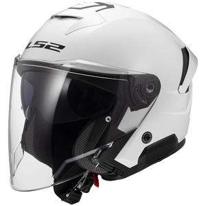 Casque moto jet LS2 OF618 Verso II Solid blanc