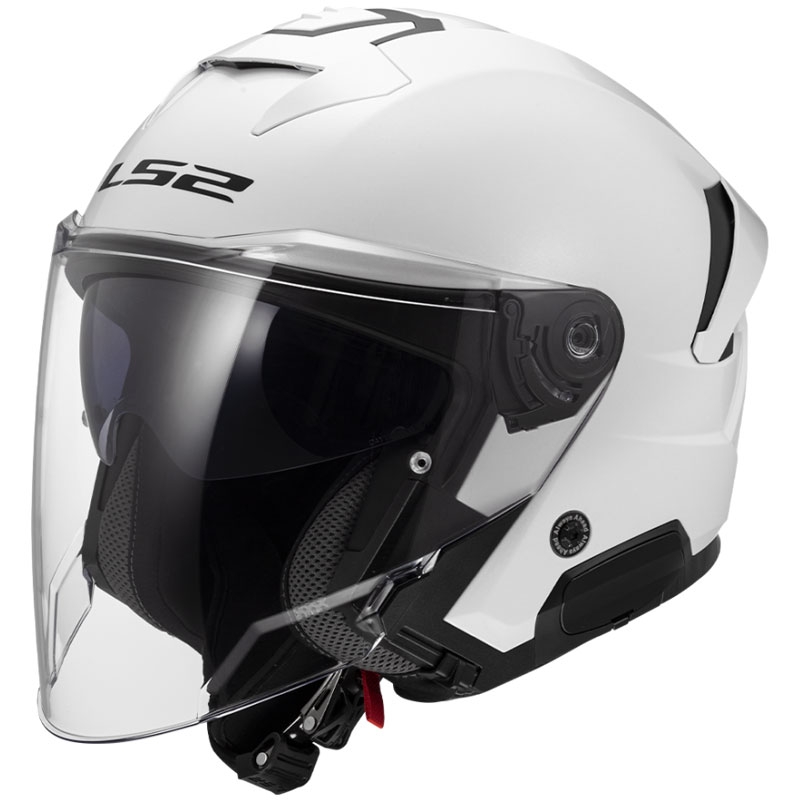 Casque moto jet LS2 OF618 Verso II Solid blanc