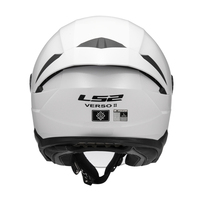 Casque moto jet LS2 OF618 Verso II Solid blanc