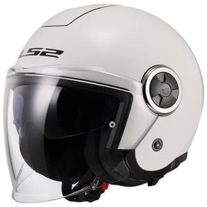 Casque moto jet LS2 OF620 Classy Solid blanc