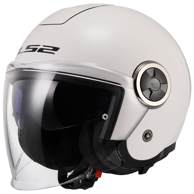 Casque moto jet LS2 OF620 Classy Solid blanc