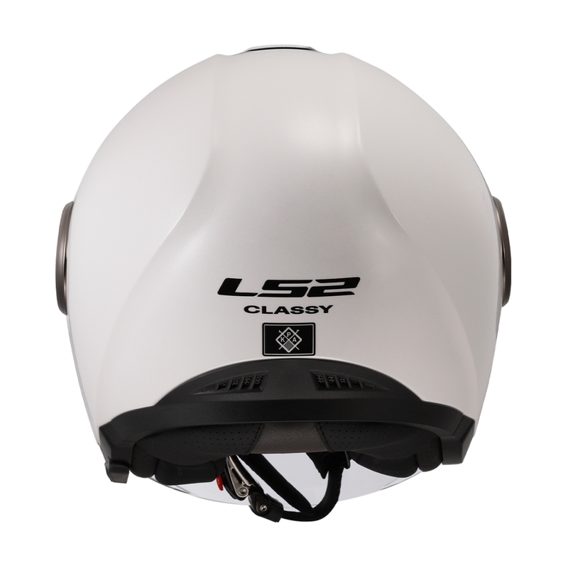 Casque moto jet LS2 OF620 Classy Solid blanc