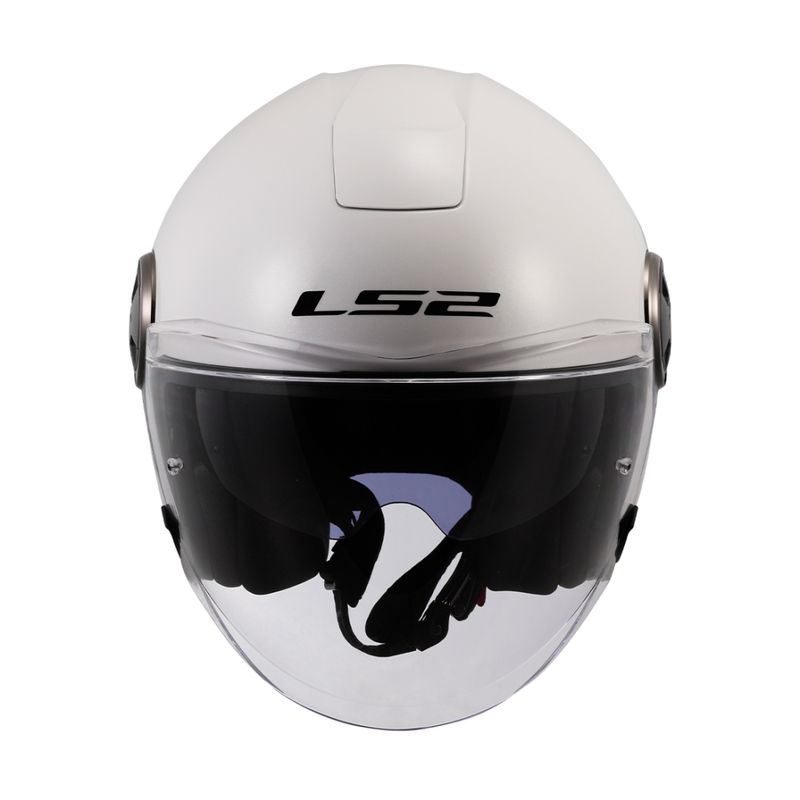 Casque moto jet LS2 OF620 Classy Solid blanc