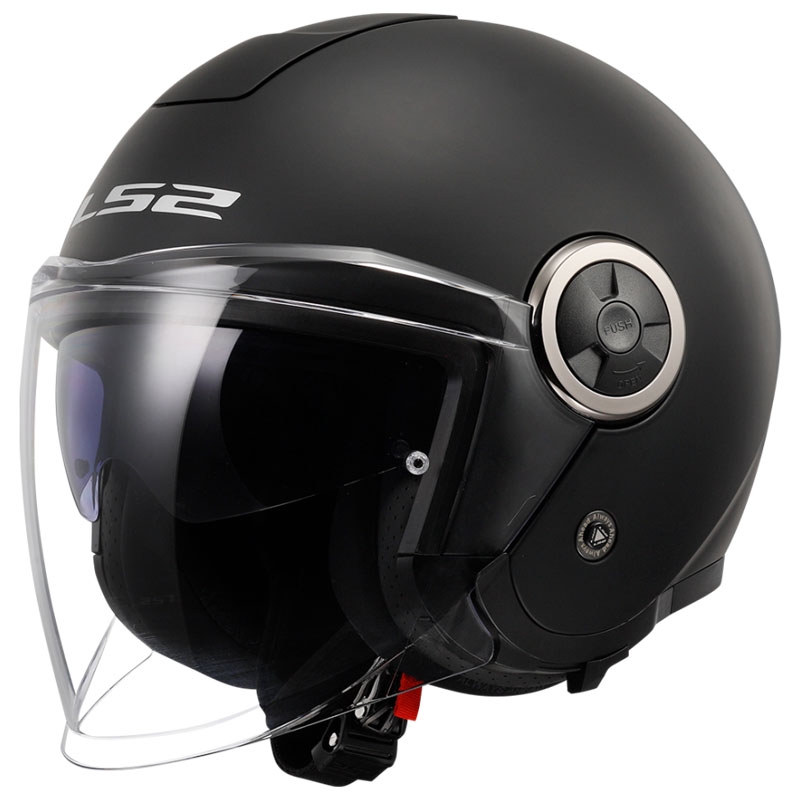 Casque moto jet LS2 OF620 Classy Solid noir mat
