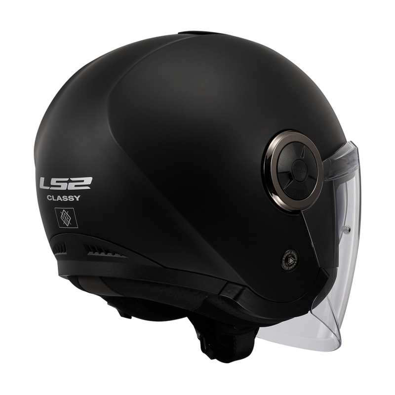 Casque moto jet LS2 OF620 Classy Solid noir mat