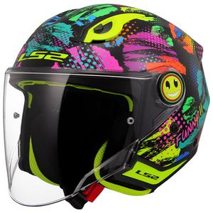Casque moto jet enfant LS2 OF622 Funny II Joy noir