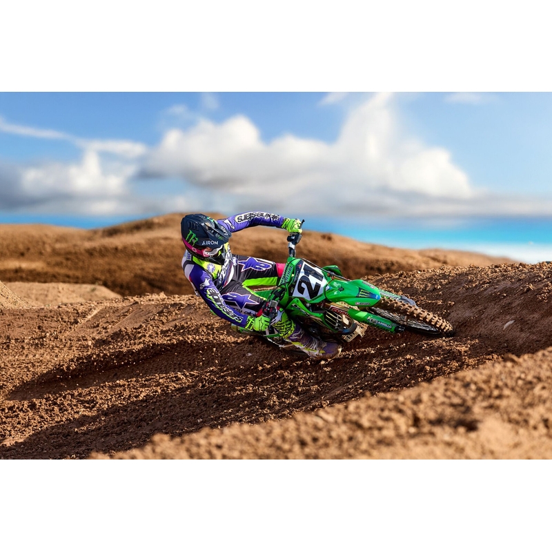 Pantalon motocross Alpinestars Supertech édition limitée Dirt Studios blanc-violet-rose-jaune fluo