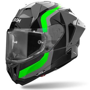 Casque moto intégral Airoh GP800 Competition vert fluo
