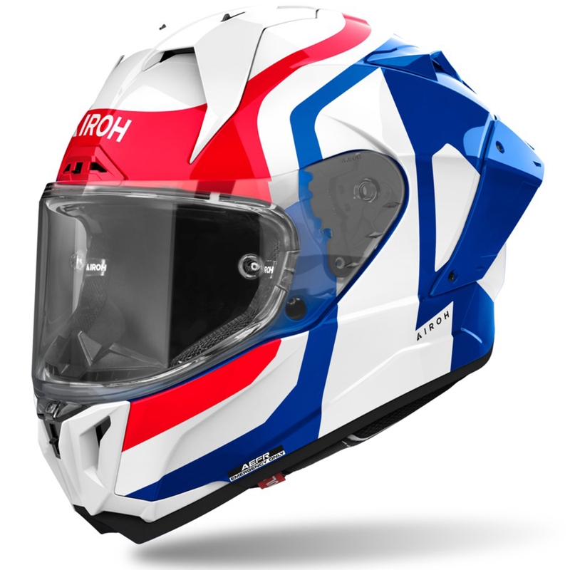 Casque moto intégral Airoh GP800 Competition bleu-rouge