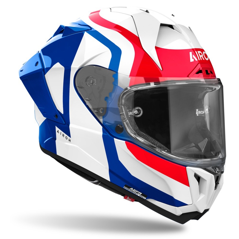 Casque moto intégral Airoh GP800 Competition bleu-rouge