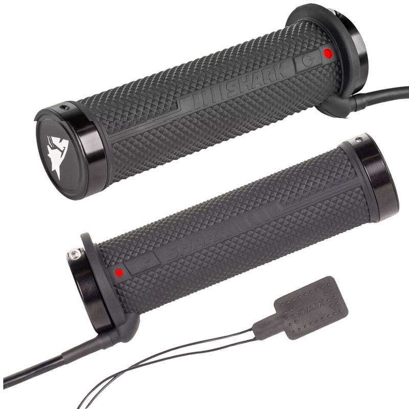 Poignées chauffantes pour VTT SHARK Lock-On avec commandes intégrées + chauffage du pouce et du siège