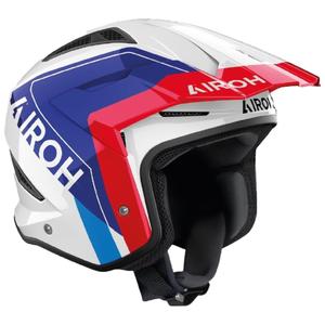 Casque moto trial Airoh TRR 2 Hunt bleu-rouge