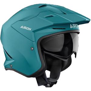 Casque moto trial Airoh Kombakt Couleur vert pétrole