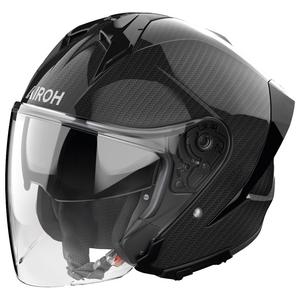 Casque moto jet Airoh H21 Carbon noir