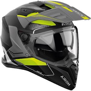 Casque moto enduro Airoh Bandit Tune jaune mat