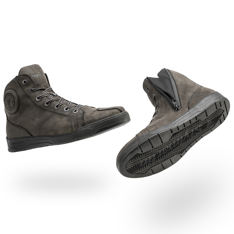 Bottes de moto Stylmartin Tank WP gris foncé