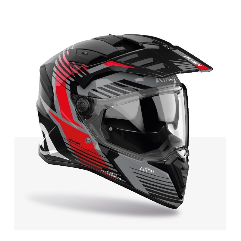 Casque moto enduro Airoh Bandit Spicy rouge