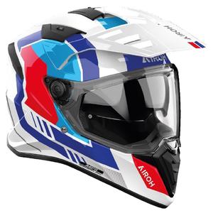 Casque moto enduro Airoh Bandit Horn blanc