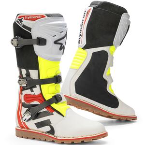 Bottes moto Stylmartin Impact Pro.2 blanc-noir-jaune fluo