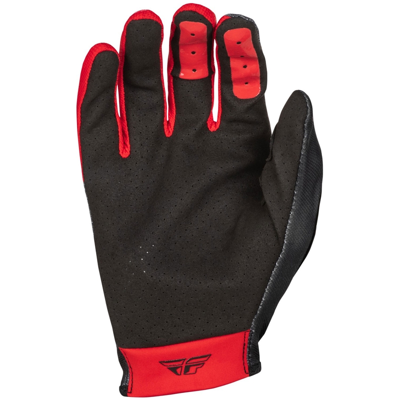 Gants de motocross FLY Racing Lite noirs et rouges