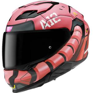 Casque moto intégral HJC F71 Zaku Bandai Namco MC1SF rouge