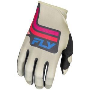 Gants motocross FLY Racing Lite gris-rose-bleu