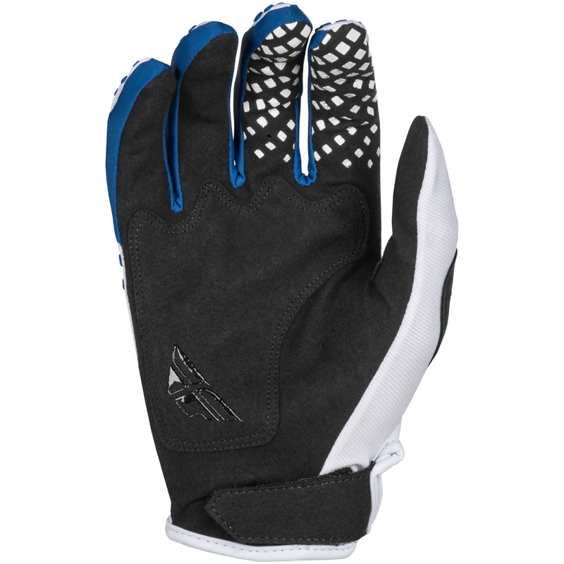 Gants de motocross FLY Racing Kinetic Center blanc-bleu