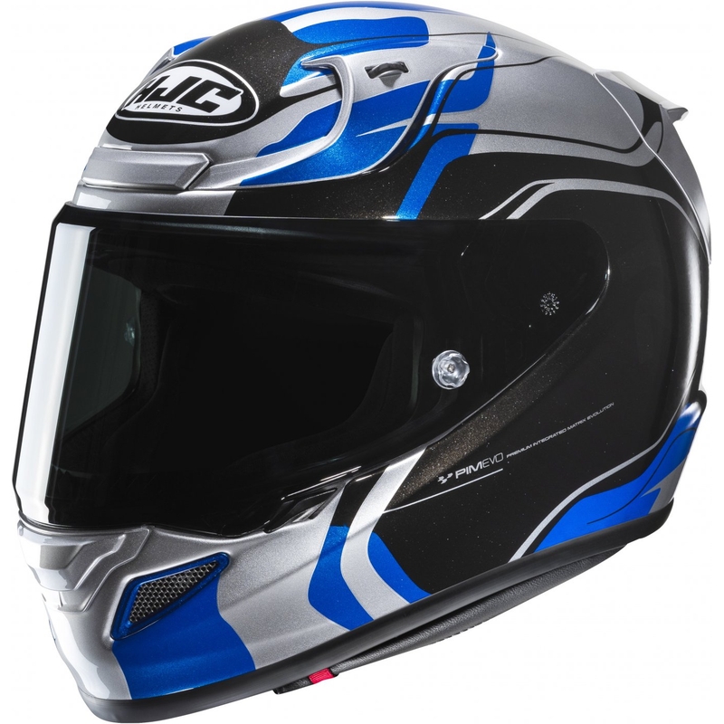 Casque moto intégral HJC RPHA 12 Lawin gris-bleu-noir