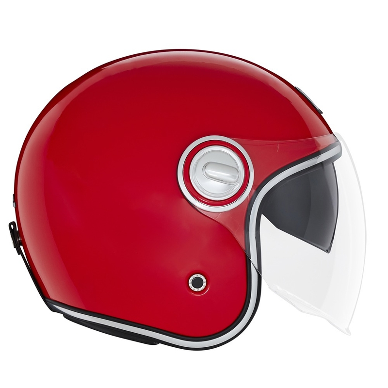 Casque moto jet NOX PREMIUM Heritage rouge