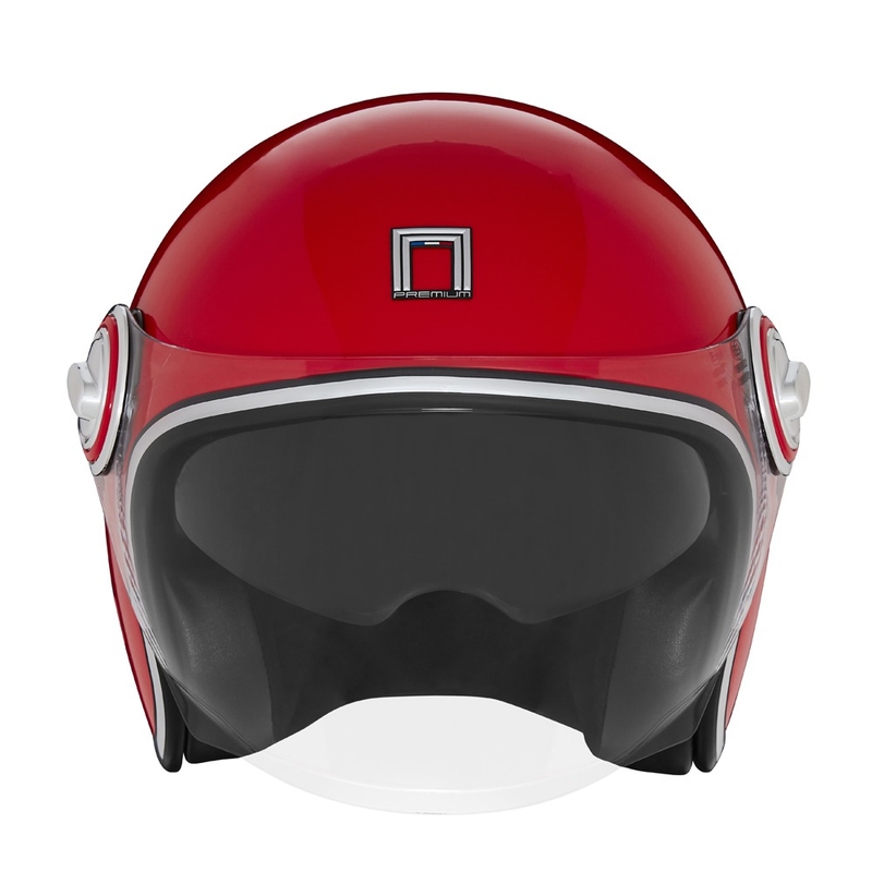 Casque moto jet NOX PREMIUM Heritage rouge