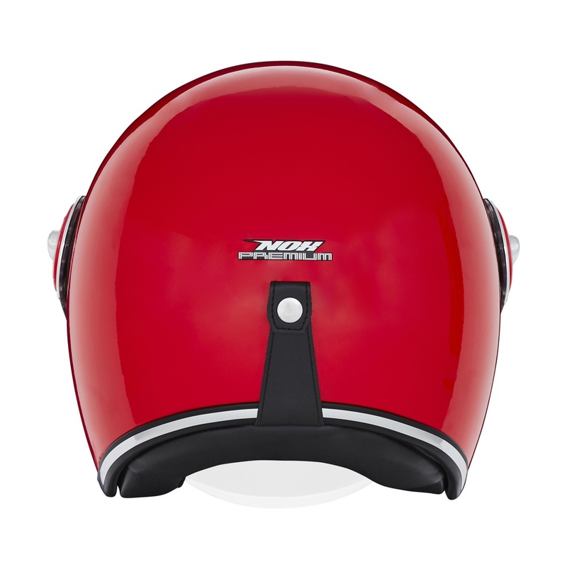 Casque moto jet NOX PREMIUM Heritage rouge