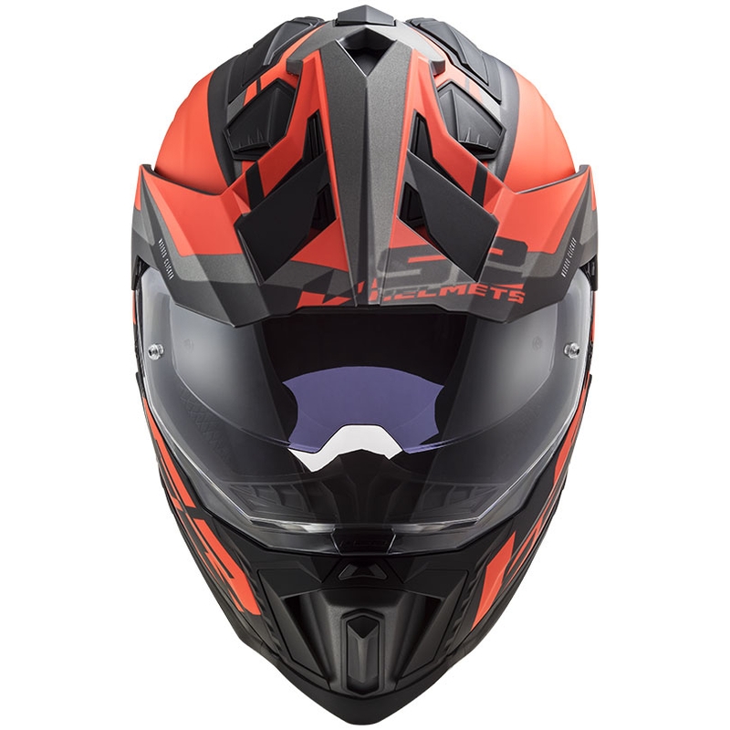 Casque enduro LS2 MX701 Explorer Alter noir-orange fluo-gris mat