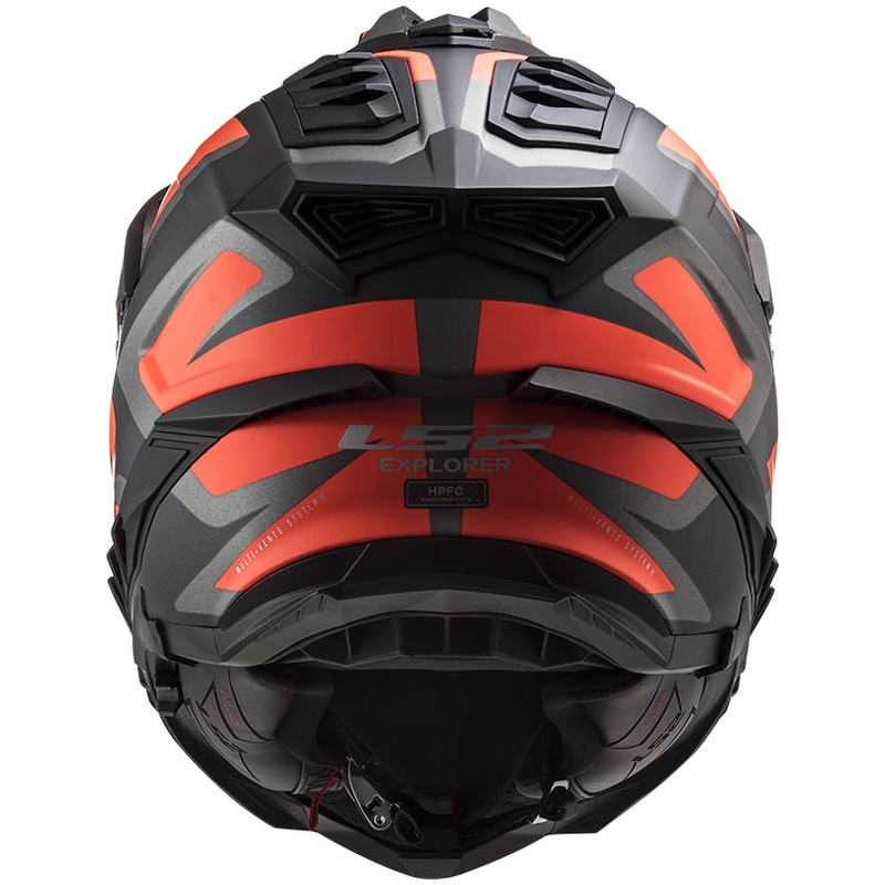 Casque enduro LS2 MX701 Explorer Alter noir-orange fluo-gris mat