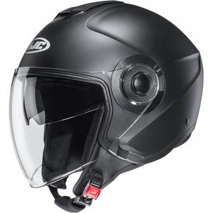 Casque moto jet HJC i40N Solid semi-plat noir