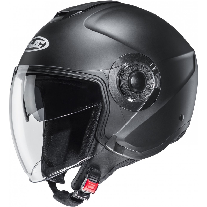 Casque moto jet HJC i40N Solid semi-plat noir
