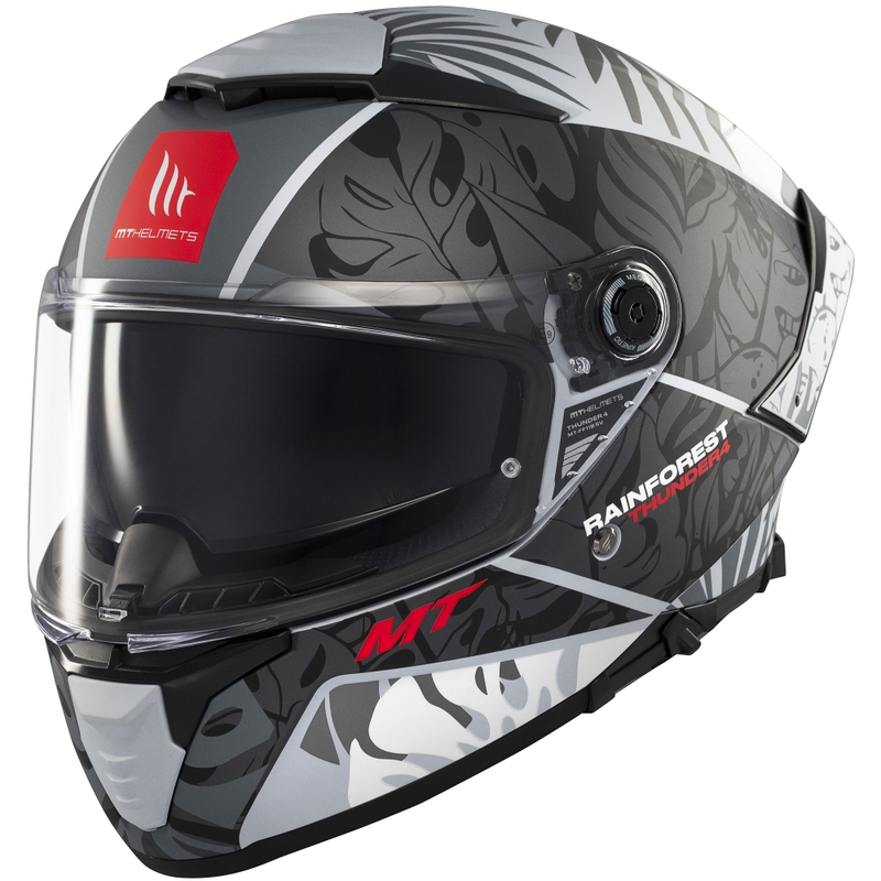 Casque intégral de moto MT Thunder 4 SV Rainforest noir et blanc