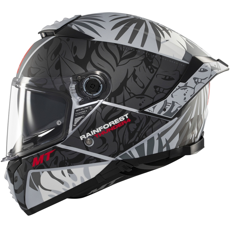 Casque intégral de moto MT Thunder 4 SV Rainforest noir et blanc