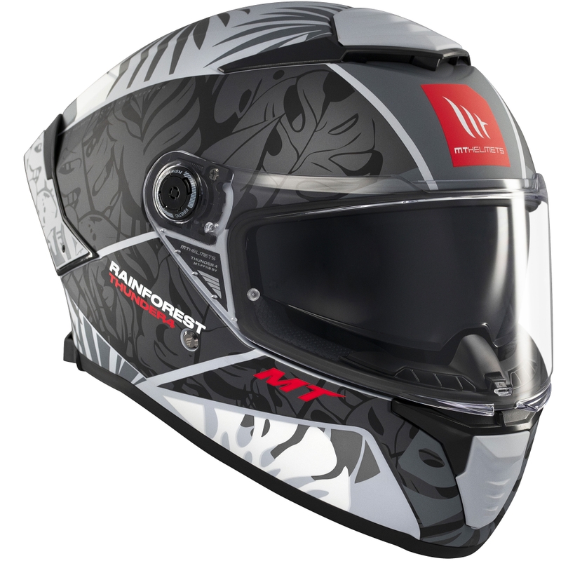 Casque intégral de moto MT Thunder 4 SV Rainforest noir et blanc
