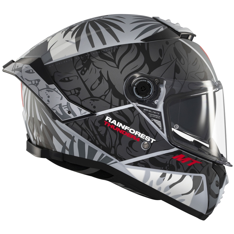 Casque intégral de moto MT Thunder 4 SV Rainforest noir et blanc
