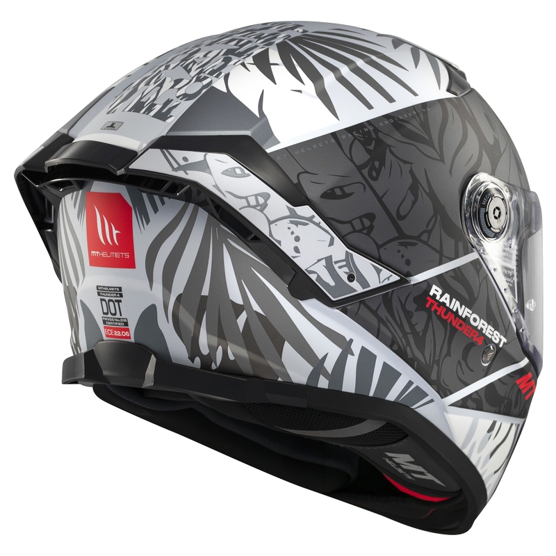 Casque intégral de moto MT Thunder 4 SV Rainforest noir et blanc