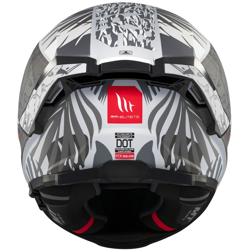 Casque intégral de moto MT Thunder 4 SV Rainforest noir et blanc