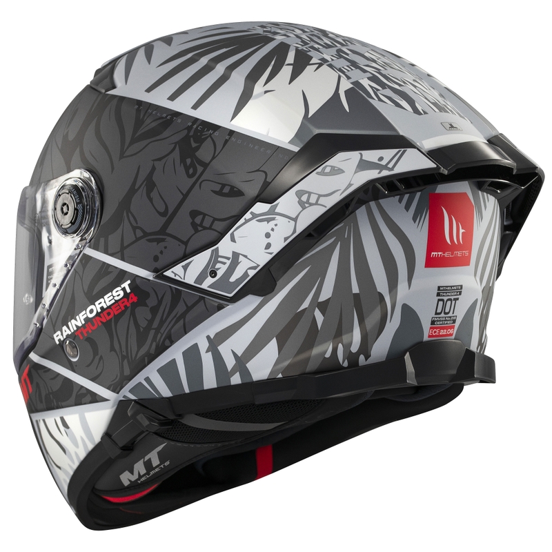 Casque intégral de moto MT Thunder 4 SV Rainforest noir et blanc