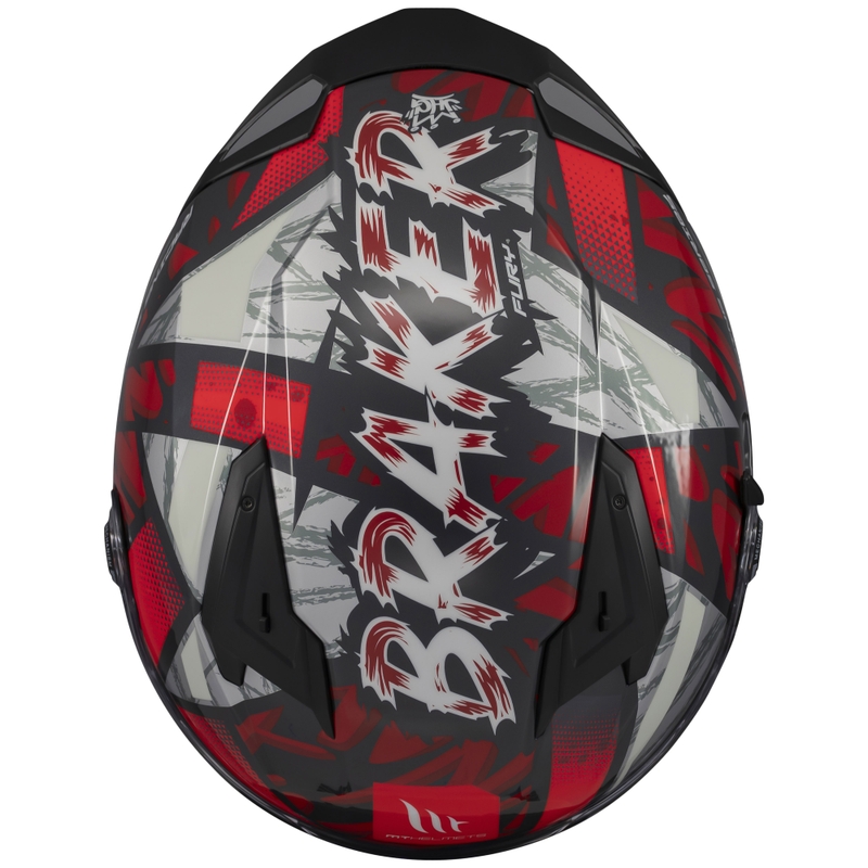 Casque moto intégral MT Braker SV Fury noir-gris-rouge
