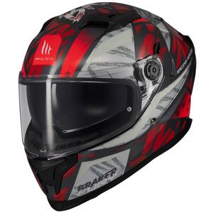 Casque moto intégral MT Braker SV Fury noir-gris-rouge
