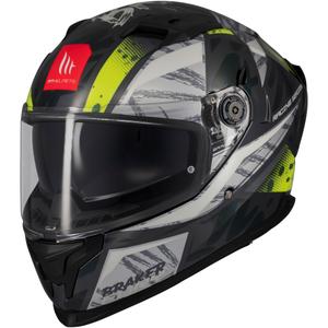 Casque moto intégral MT Braker SV Fury gris-jaune fluo