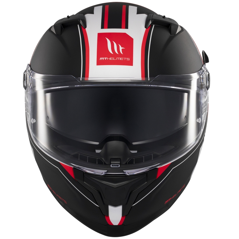 Casque moto intégral MT Braker SV Charm noir mat-blanc