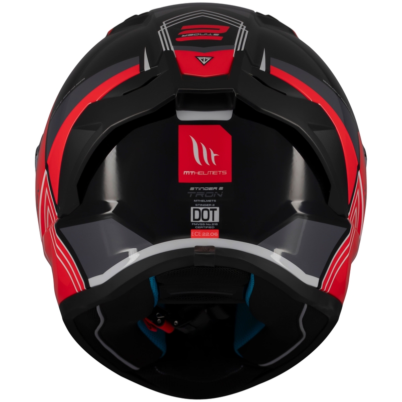 Casque moto intégral MT Stinger 2 Tron noir-rouge-gris